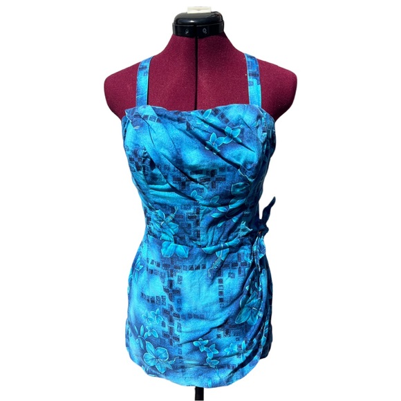 VTG Blue Floral 60's Paradise Hawaii Sun Suit Romper See Measurements in listing - Picture 2 of 15